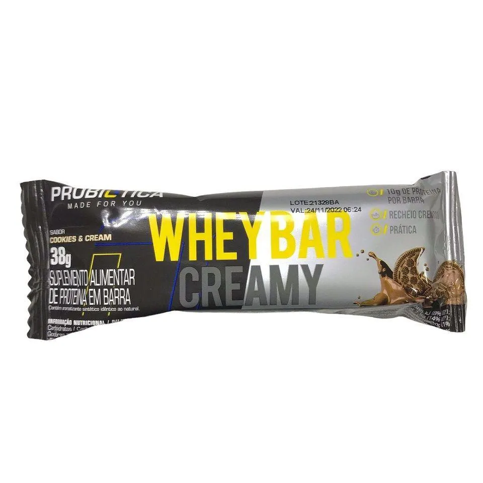 WHEY BAR CREAMY (38G) - SABOR: COOKIES E CREAM