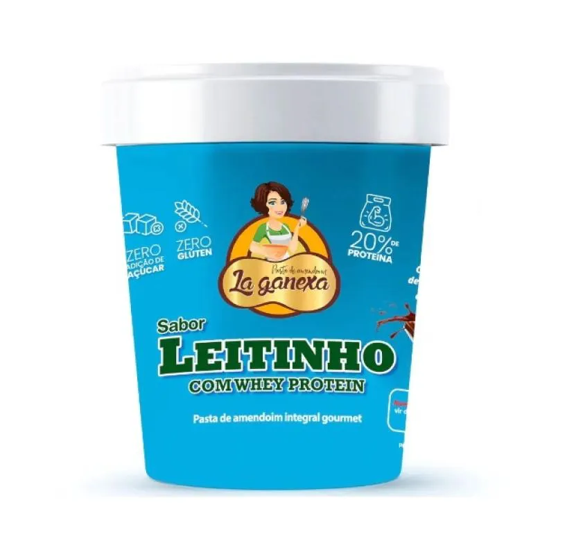 PASTA DE AMENDOIM INTEGRAL GOURMET (450G) - SABOR: LEITE NINHO C/ WHEY PROTEIN