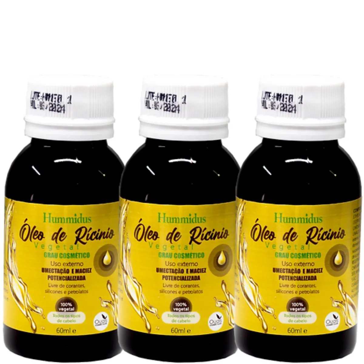 KIT 03 ÓLEO DE RíCINO HUMMIDUS 60ML