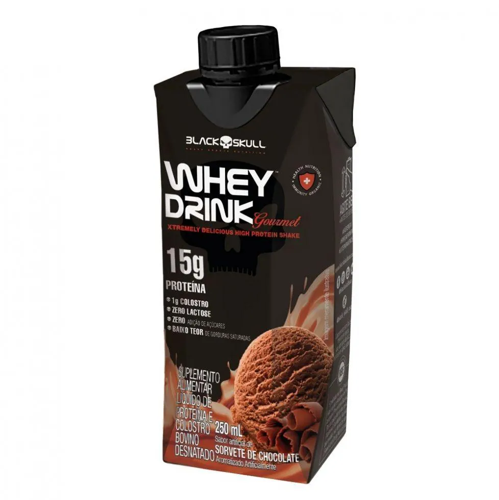 WHEY DRINK GOURMET (250ML) - SABOR: SORVETE DE CHOCOLATE