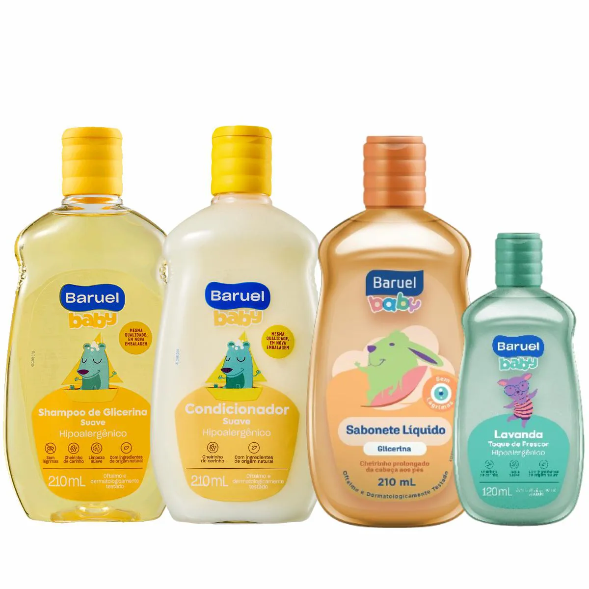 KIT BARUEL SUAVE BABY + SABONETE LíQUIDO GLICERINA + COLôNIA LAVANDA