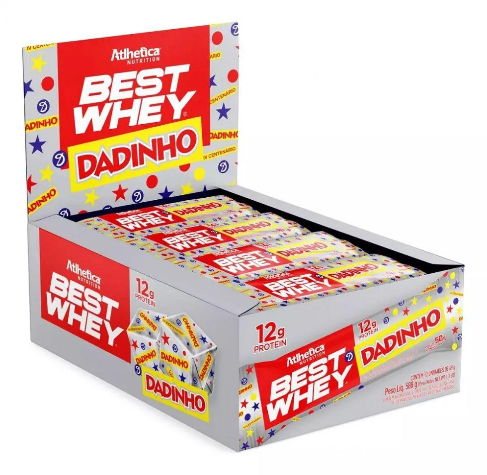 BEST WHEY BAR 744G (DISPLAY 12 UNIDADES DE 62G) - SABOR: DADINHO (624G)