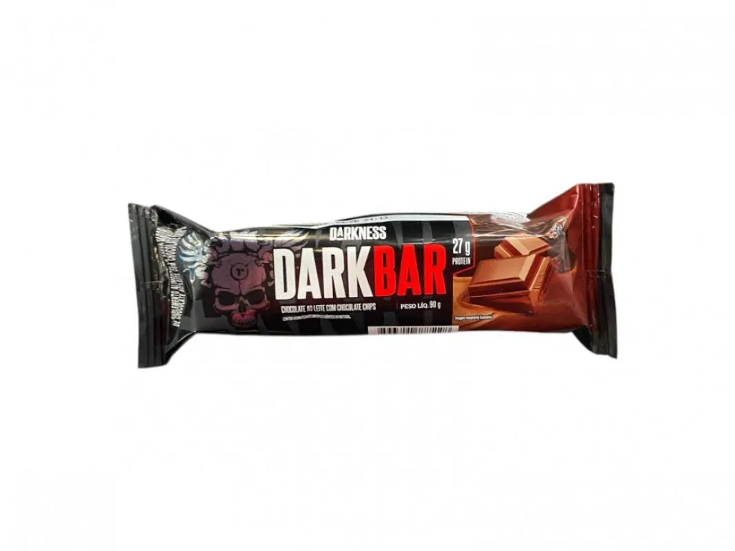 DARK BAR (90G) - NOVA EMBALAGEM - SABOR: CHOCOLATE AO LEITE C/  CHOCO CHIPS