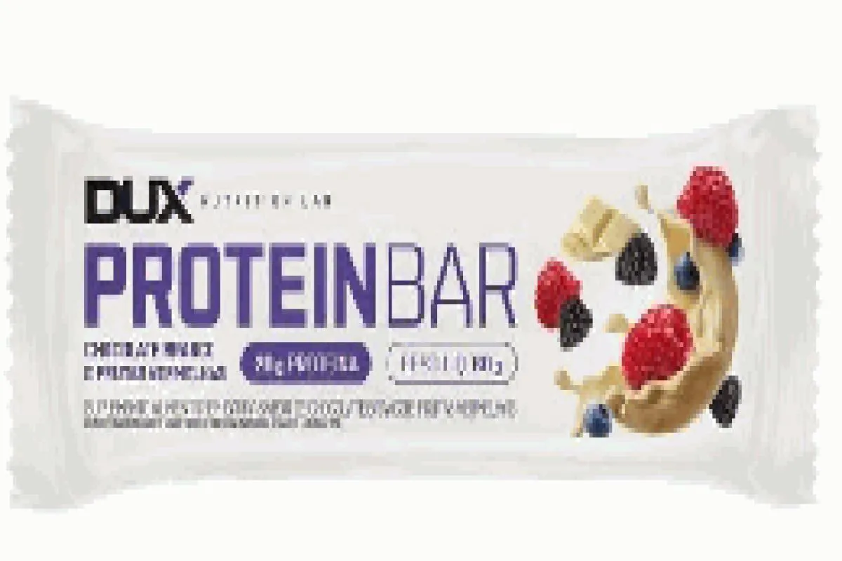DUX PROTEIN BAR (60G) - VENCIMENTO 16/07/2025 - SABOR: CHOCOLATE BRANCO C/ FRUTAS VERMELHAS
