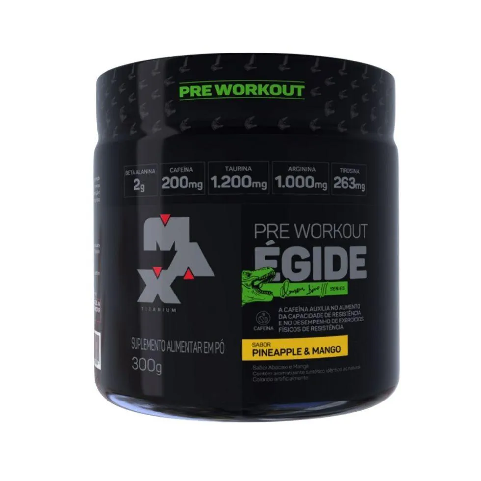 ÉGIDE PRE-WORKOUT (300G) - VENCIMENTO 14/05/2025 - SABOR: ABACAXI E MANGA