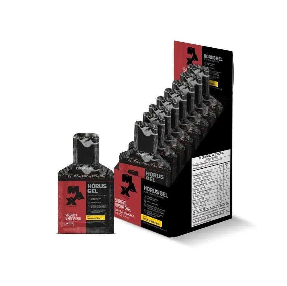 HóRUS GEL DISPLAY (10 SACHêS 30G) - SABOR: TIPO ENERGéTICO