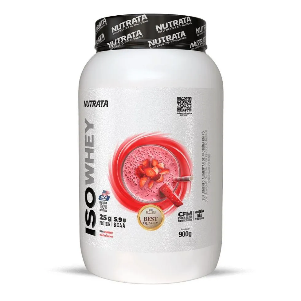 ISO WHEY (900G) - SABOR: MORANGO