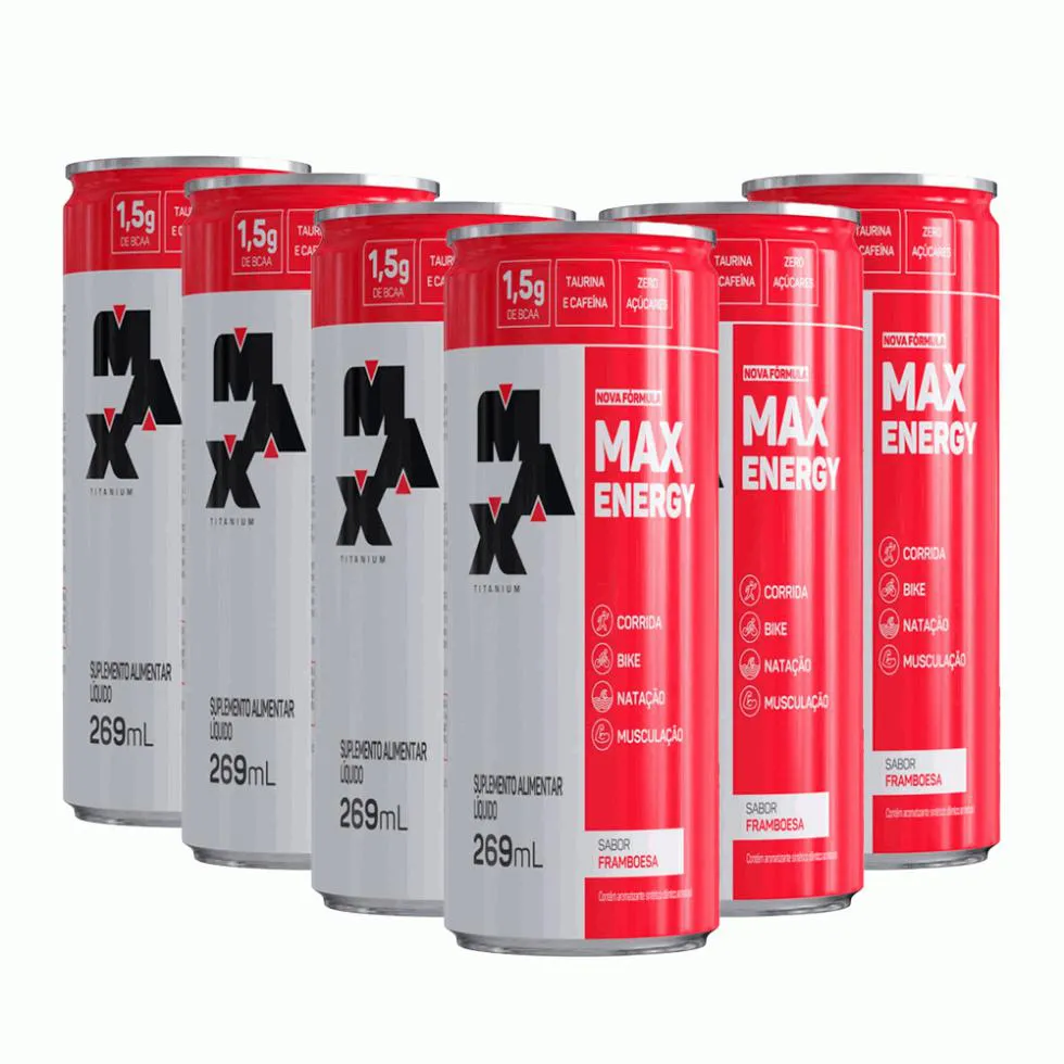 MAX ENERGY FARDO (6 UNID. 269ML) - SABOR: FRAMBOESA