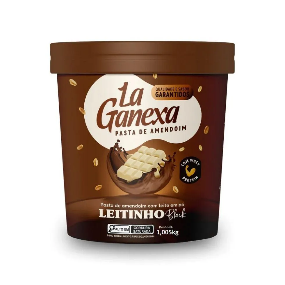PASTA DE AMENDOIM INTEGRAL GOURMET (1,05KG) - SABOR: LEITINHO BLACK