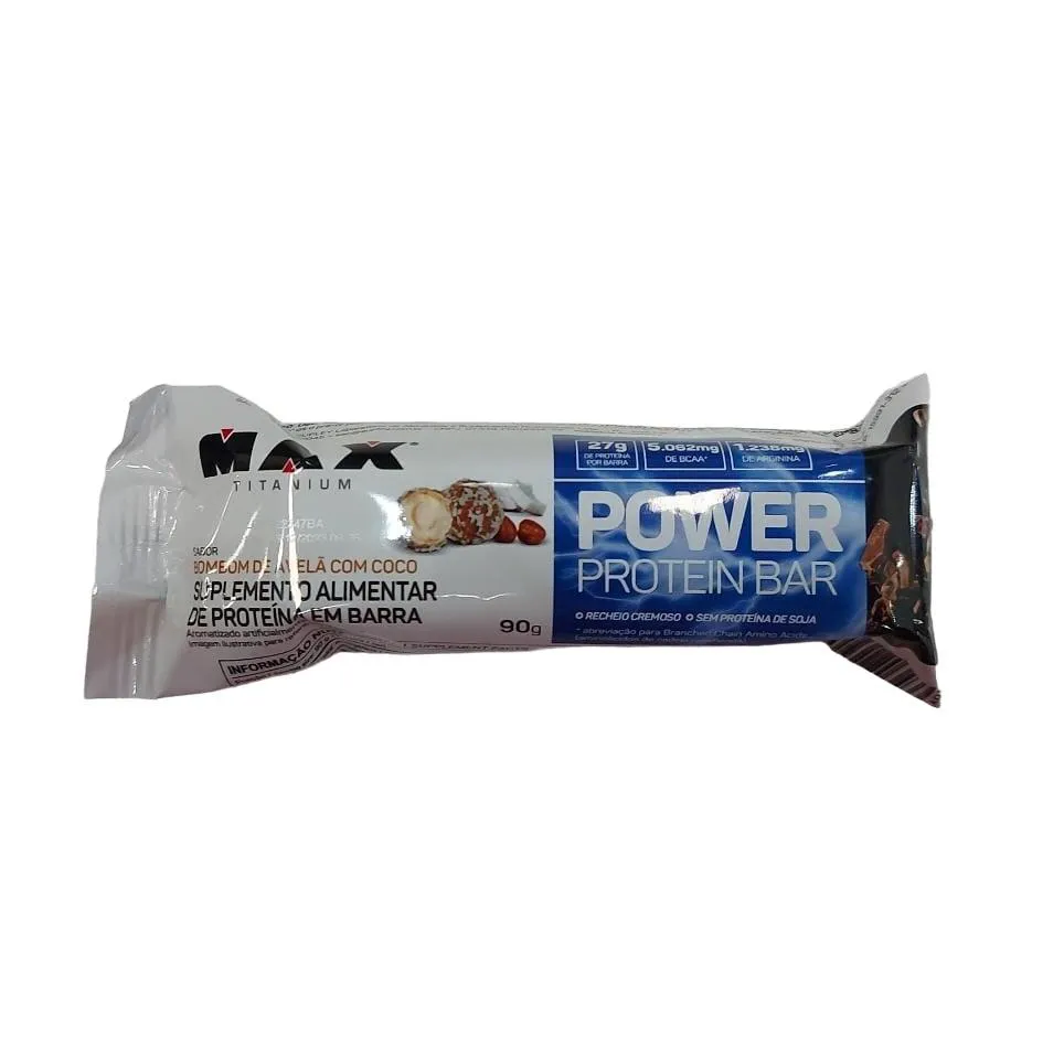 POWER PROTEIN BAR (90G) - SABOR: BOMBOM DE AVELã C/ COCO