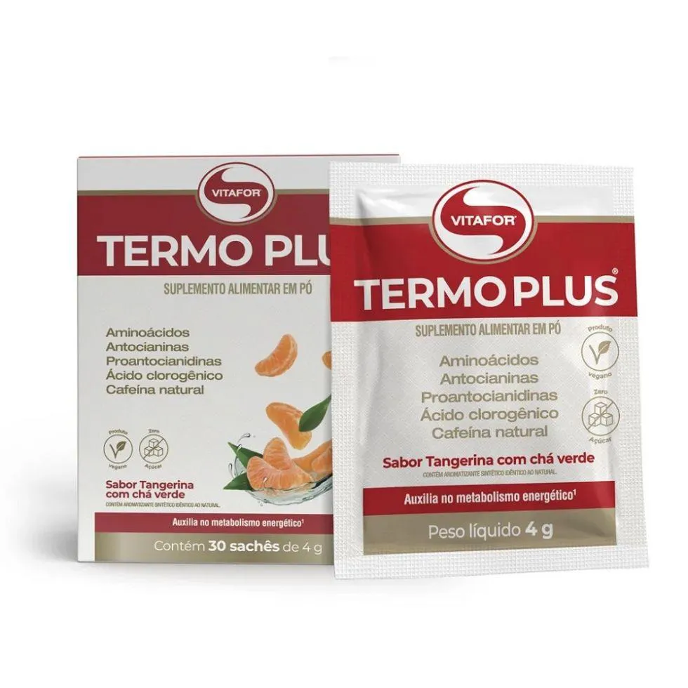 TERMO PLUS DISPLAY (30 SACHêS DE 4G) - SABOR: TANGERINA COM CHá VERDE