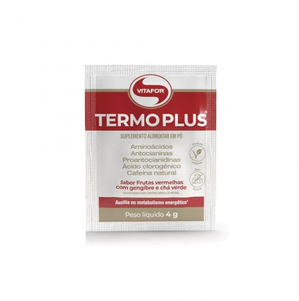 TERMO PLUS SACHê (4G) - SABOR: FRUTAS VERMELHAS, GENGIBRE E CHá VERDE