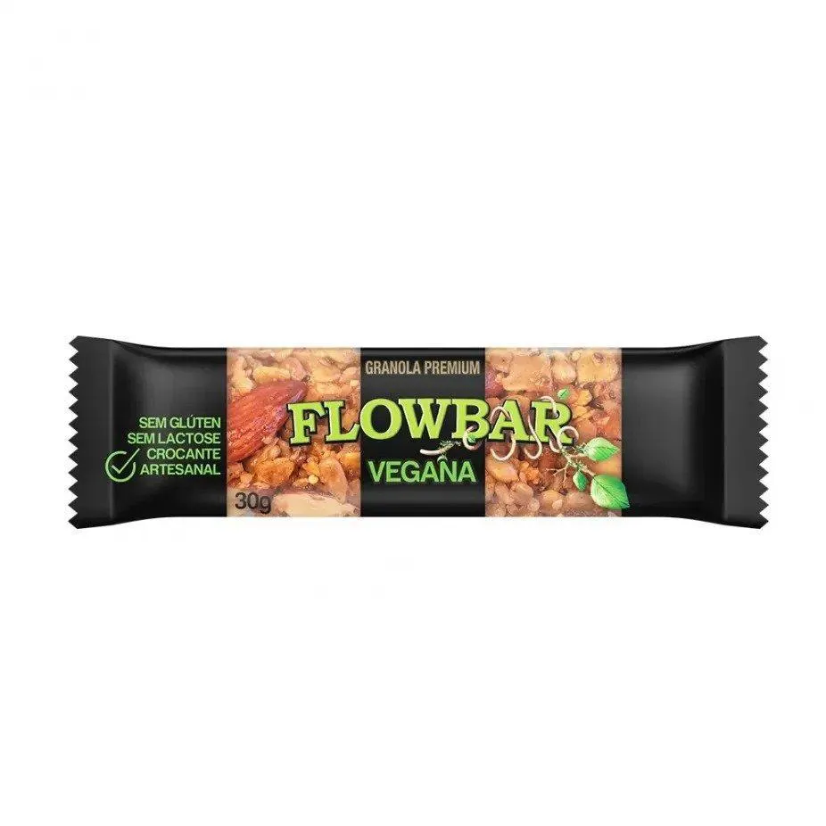 BARRA DE GRANOLA VEGANA PREMIUM FLOWBAR 30G
