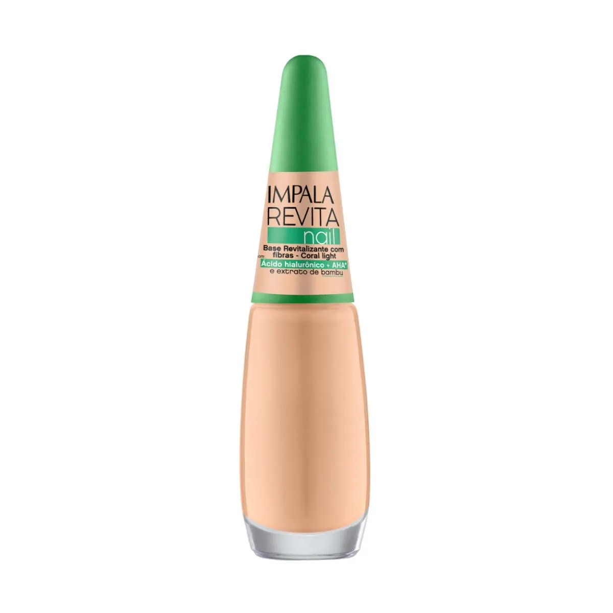 ESMALTE IMPALA BASE REVITANAIL FIBRAS UNHAS CORAL LIGHT