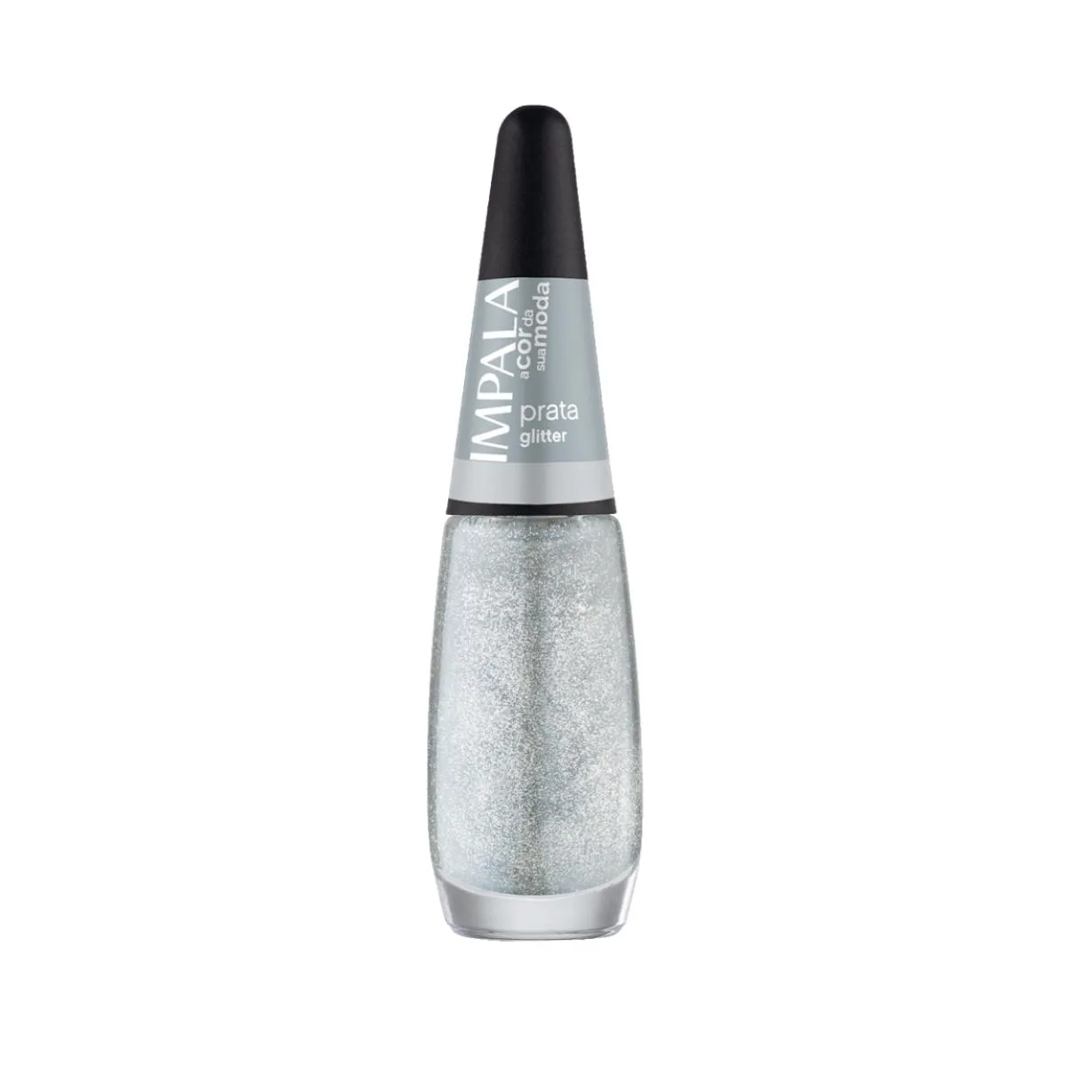 ESMALTE IMPALA COLEçãO A COR DA SUA MODA UNHAS PRATA GLITTER