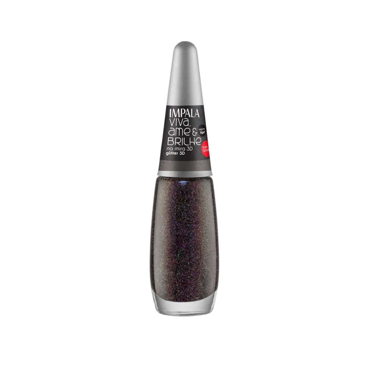 ESMALTE IMPALA COLEçãO VIVA AME E BRILHE NA MIRA 3D GLITTER