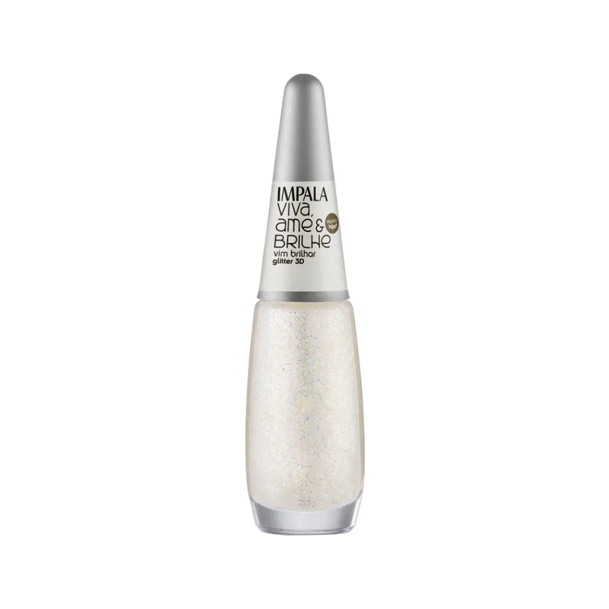 ESMALTE IMPALA COLEçãO VIVA AME E BRILHE VIM BRILHAR GLITTER