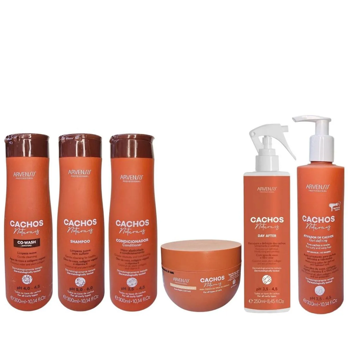 KIT ARVENSIS PROFESSIONAL CACHOS NATURAIS - (6 PRODUTOS)