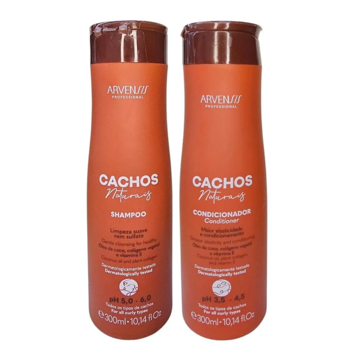 KIT ARVENSIS PROFESSIONAL CACHOS NATURAIS - SHAMPOO 300ML + CONDICIONADOR 300ML