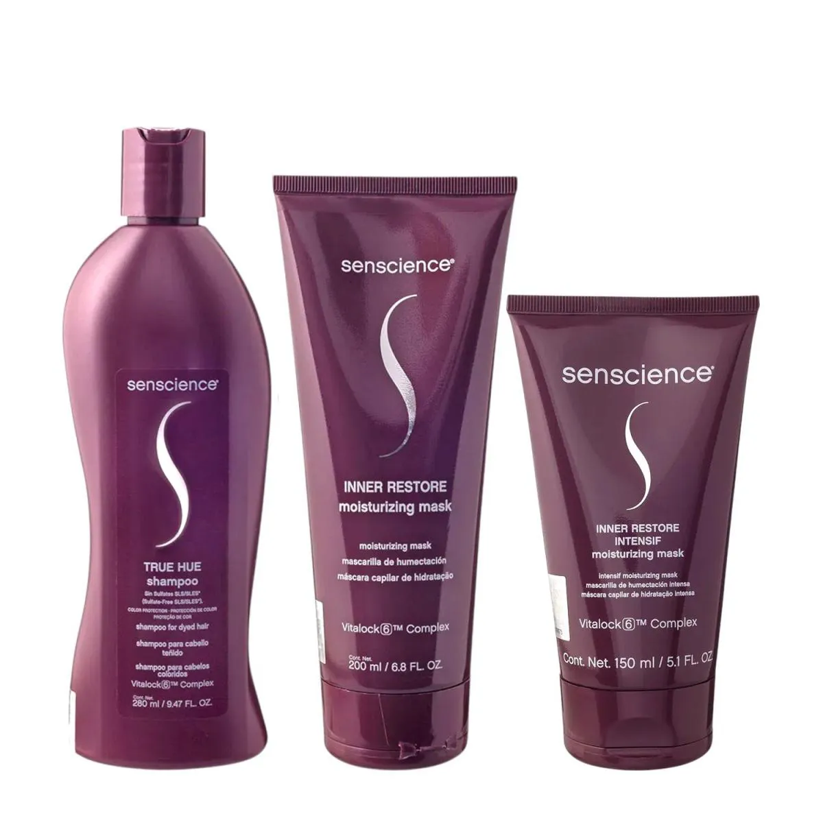 KIT SENSCIENCE TRUE HUE SHAMPOO 280ML + INNER DEEP 200ML + INNER INTENSIF 150ML