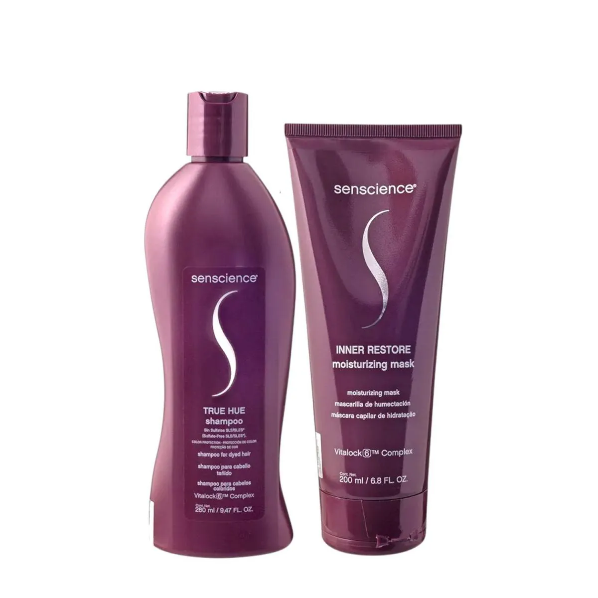 KIT SENSCIENCE TRUE HUE SHAMPOO 280ML + INNER RESTORE MOISTURIZING MASK DEEP 200ML