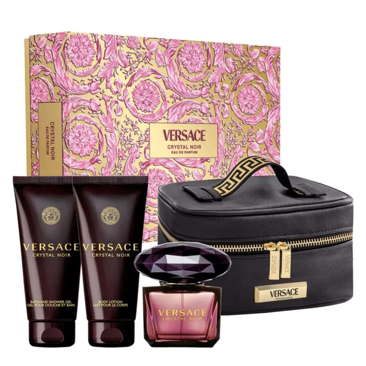 VERSACE KIT EDP CRYSTAL NOIR FEMININO (4 PRODUTOS)