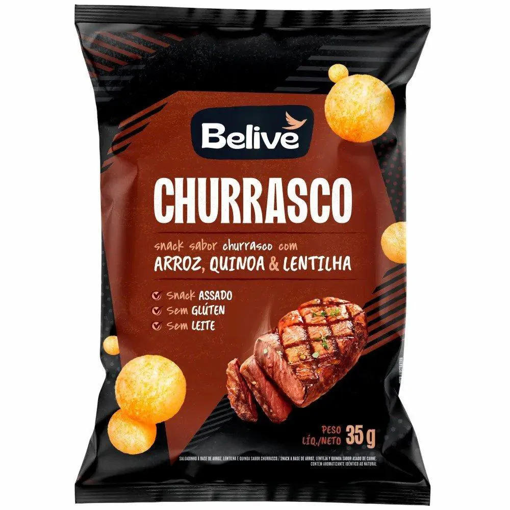 SNACKS DE ARROZ BELIVE CHURRASCO 35G