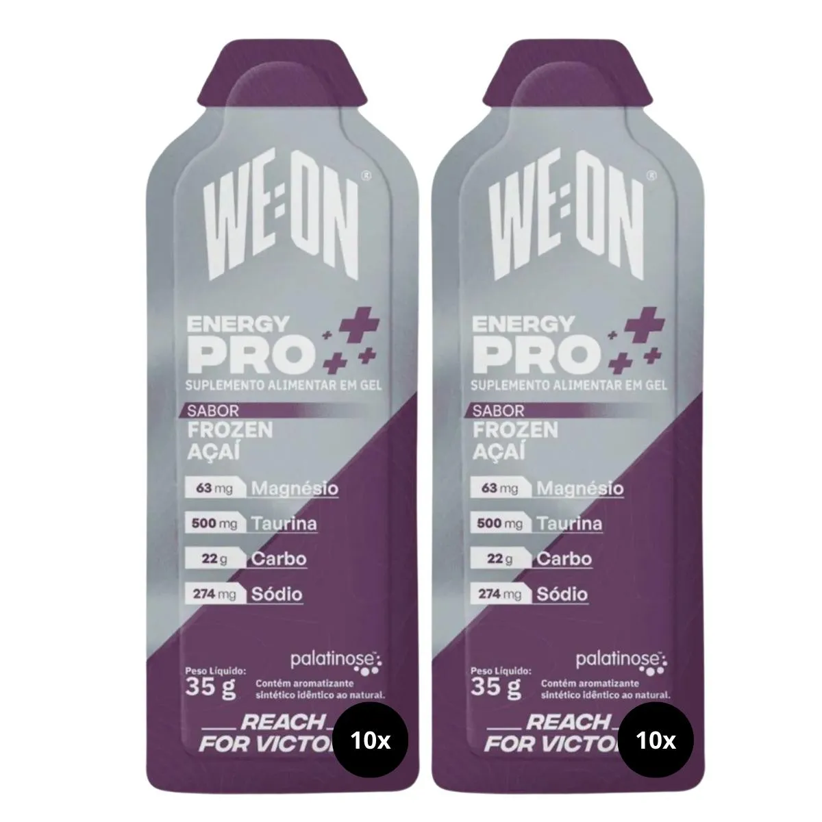 2X WEON ENERGY PRO GEL FROZEN AçAí CAIXA 10 UNIDADES Frozen Açai