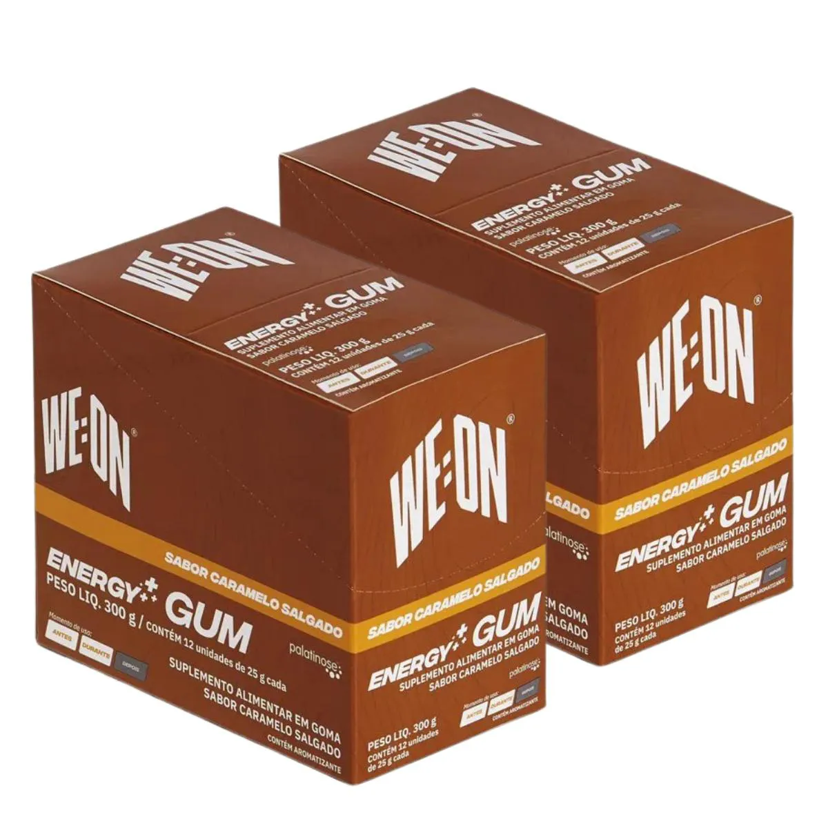 2X WEON ENERGY GUM PALATINOSE GOMA CARAMELO SALGADO 12 UNIDADES 50G