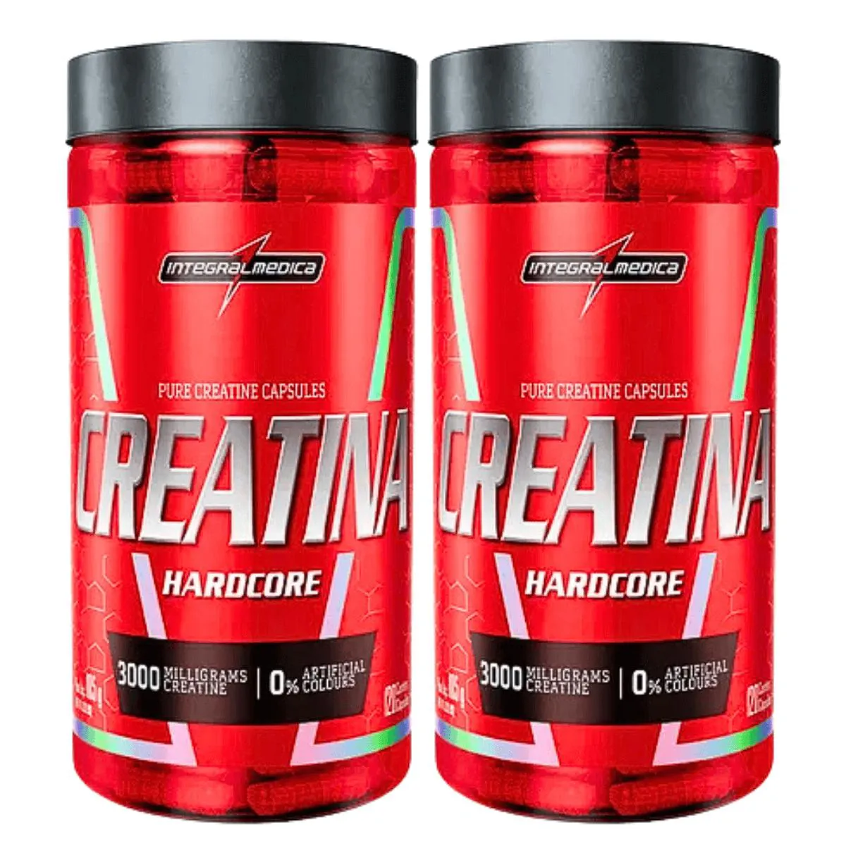 2X CREATINA MONOHIDRATADA 100% PURA INTEGRALMEDICA 120 CáPSULAS SEM Sabor