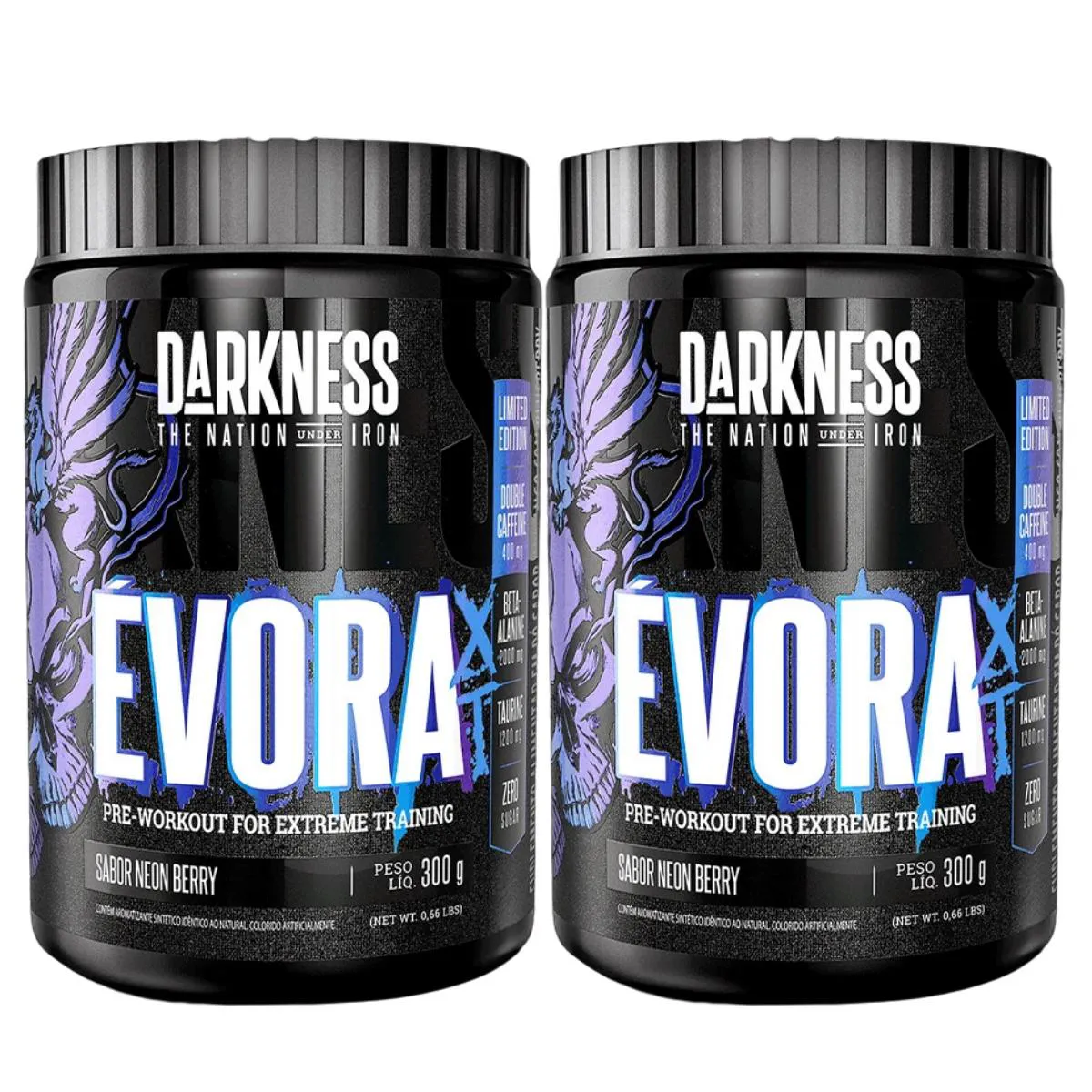 2X PRé TREINO EVORA XT CAFEINA DARKNESS NEON BERRY 300G
