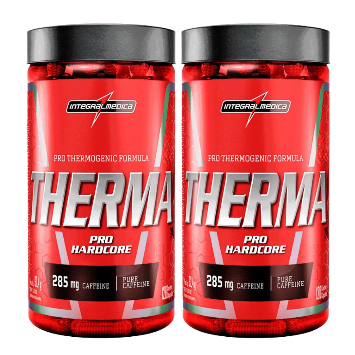 2X TERMOGêNICO THERMA PRO HARDCORE INTEGRALMEDICA 120 CAPSULAS SEM Sabor