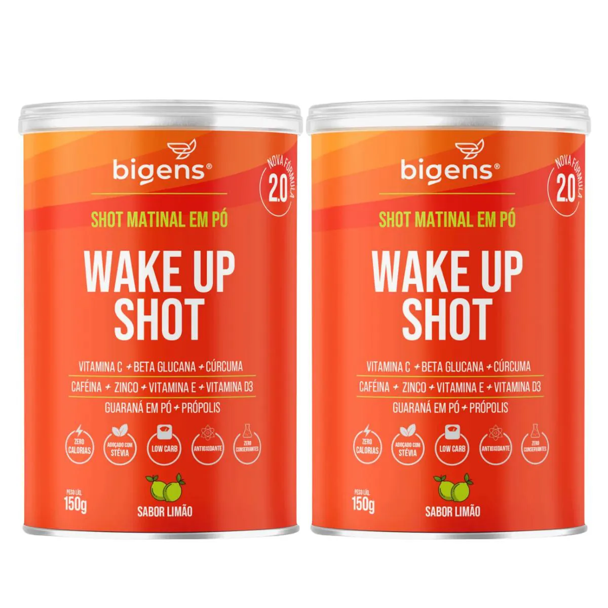 2X WAKE UP SHOT MATINAL BIGENS LIMãO 150G