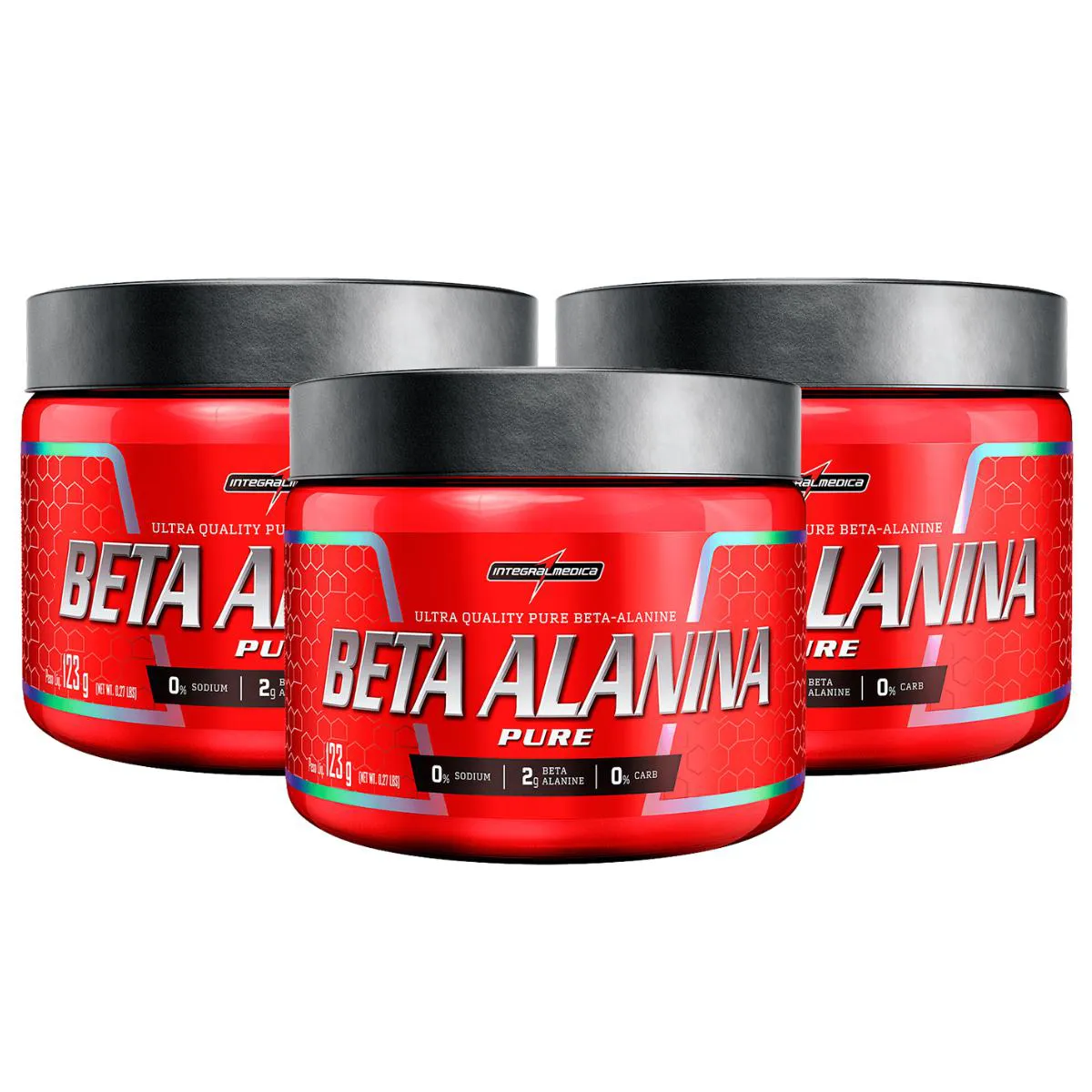 3X BETA ALANINA PURE INTEGRALMEDICA 123G SEM Sabor