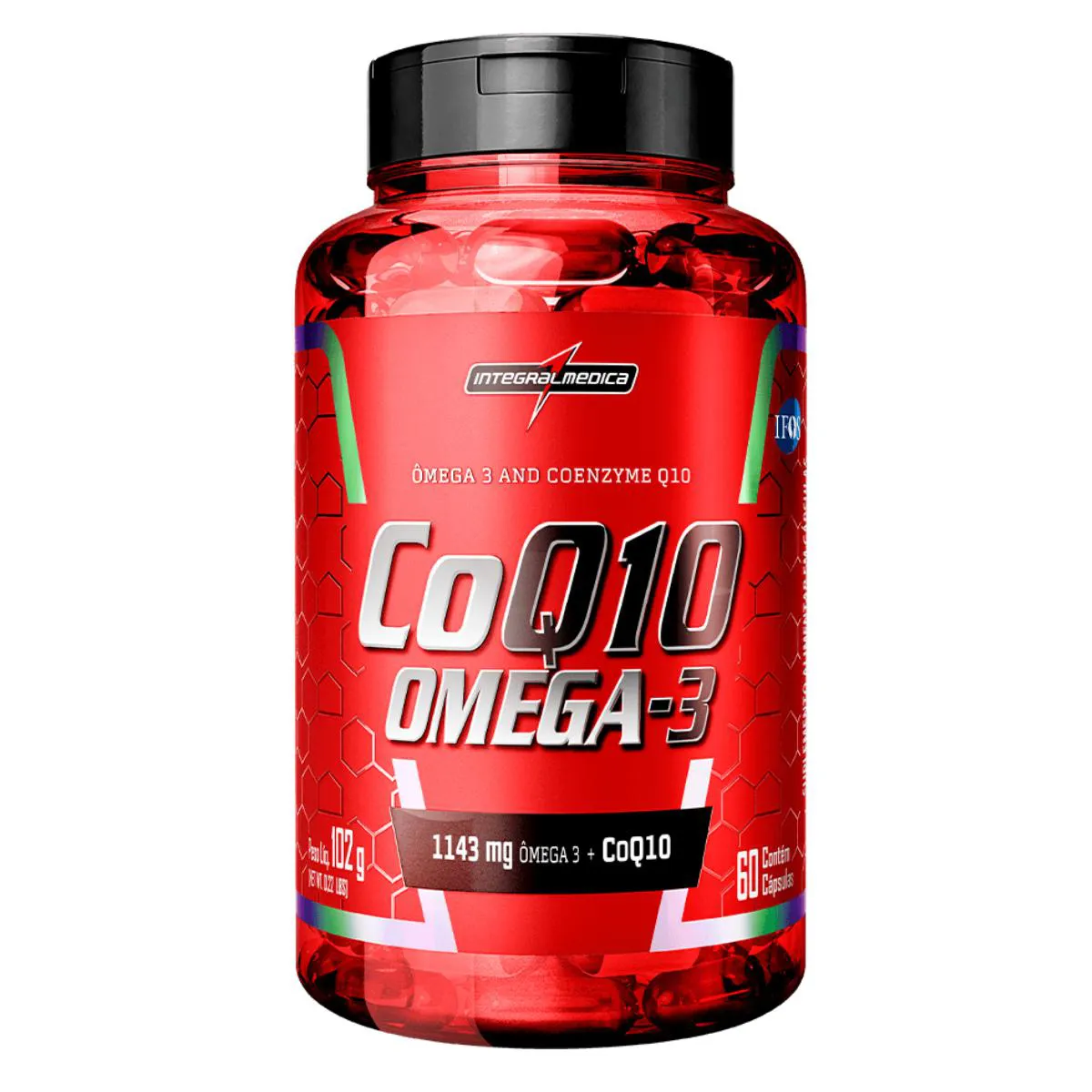 COENZIMA Q10 100MG + ÔMEGA 3 1043MG INTEGRALMEDICA 60 CAPSULAS SEM Sabor