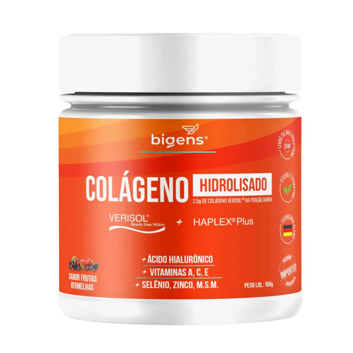 COLáGENO HIDROLISADO VERISOL BIGENS FRUTAS VERMELHAS 150G