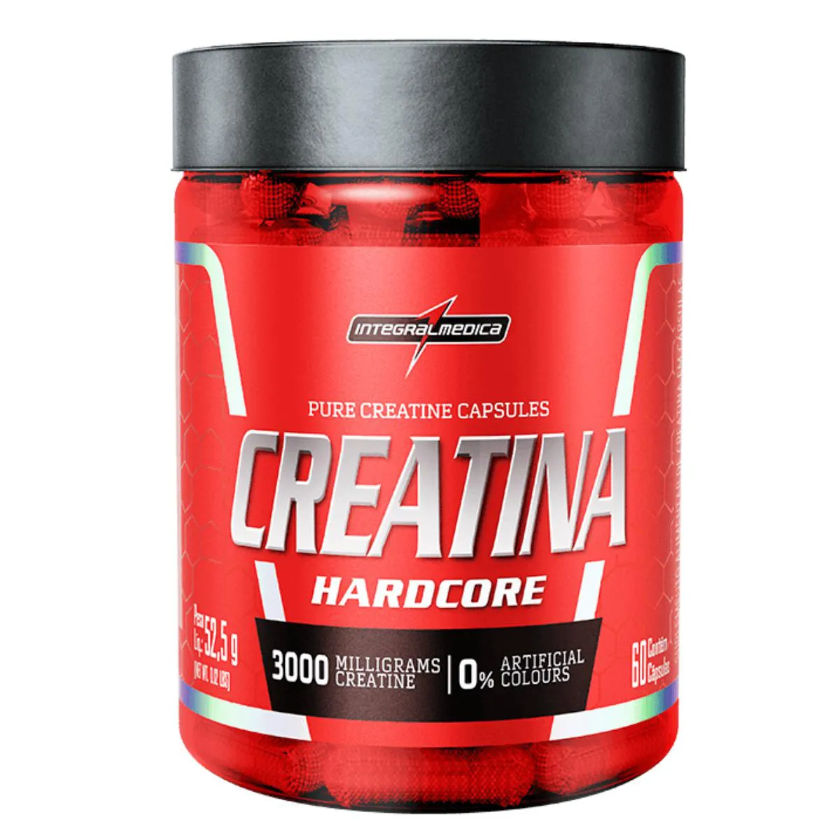 CREATINA MONOHIDRATADA 100% PURA INTEGRALMEDICA 60 CáPSULAS SEM Sabor