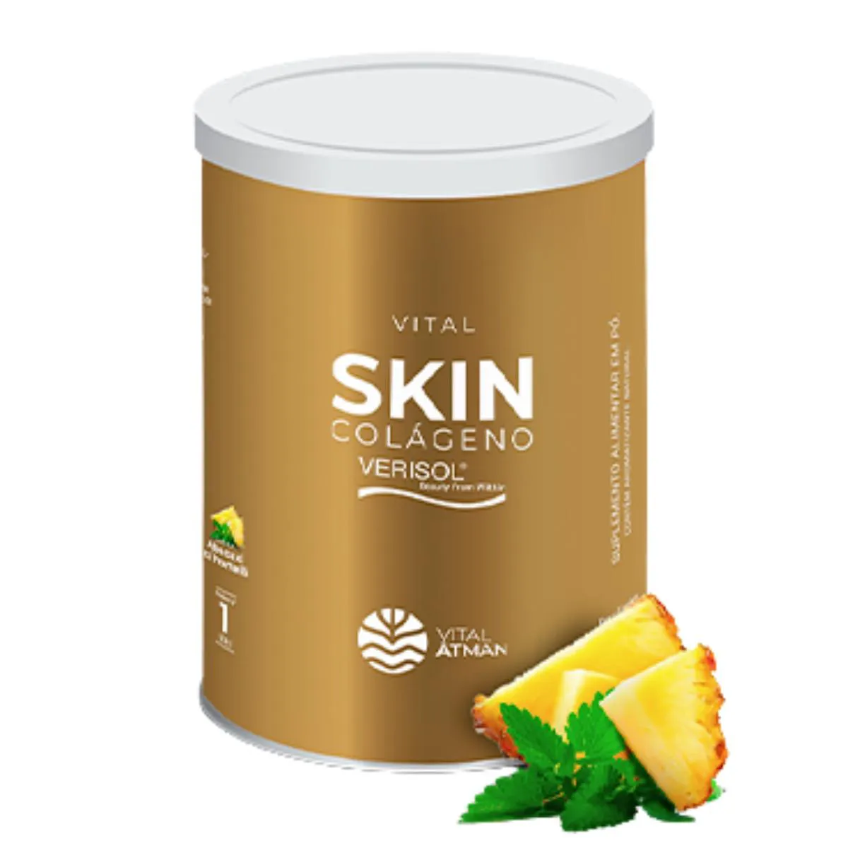 VITAL SKIN COLáGENO VERISOL VITAL ÂTMAN ABACAXI COM HORTELã 120G Abacaxi E Hortela