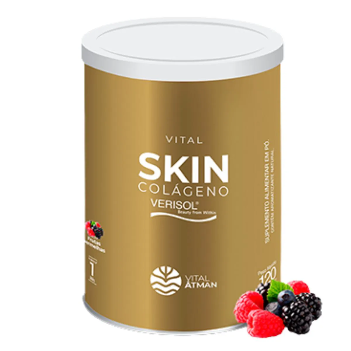 VITAL SKIN COLáGENO VERISOL VITAL ÂTMAN FRUTAS VERMELHAS 120G