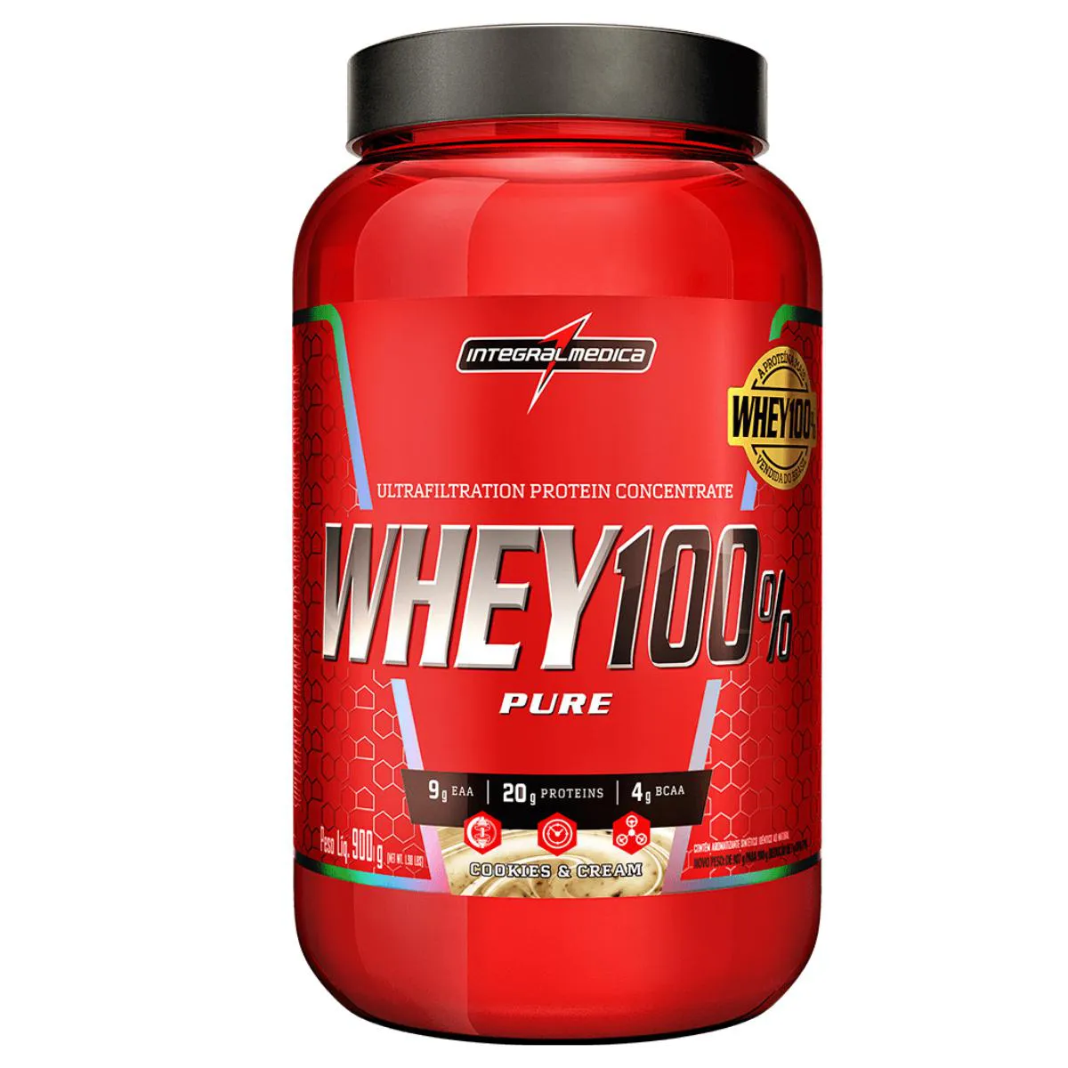 WHEY PROTEIN CONCENTRADO INTEGRALMEDICA COOKIES AND CREAM 900G