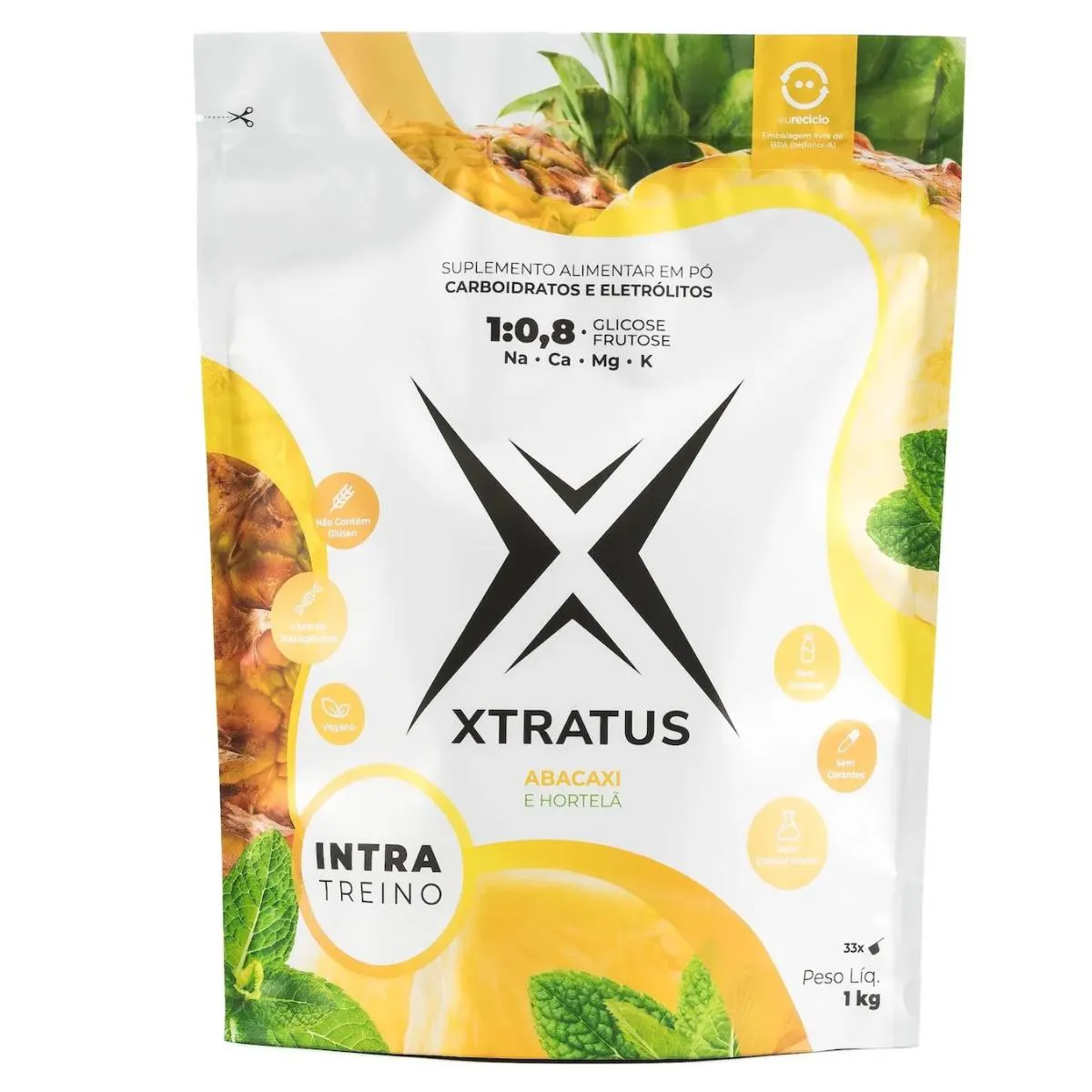 XTRATUS ENDURANCE INTRATREINO VEGANO ABACAXI E HORTELã 1KG Abacaxi E Hortela
