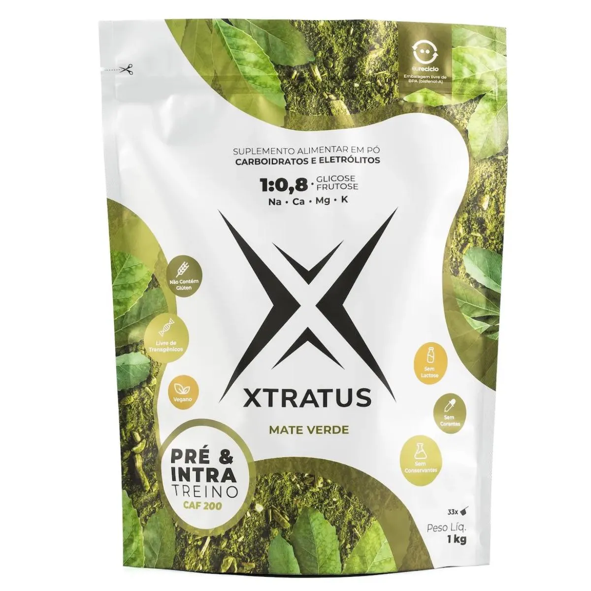 XTRATUS ENDURANCE INTRATREINO VEGANO MATE VERDE CAFEíNA 1KG