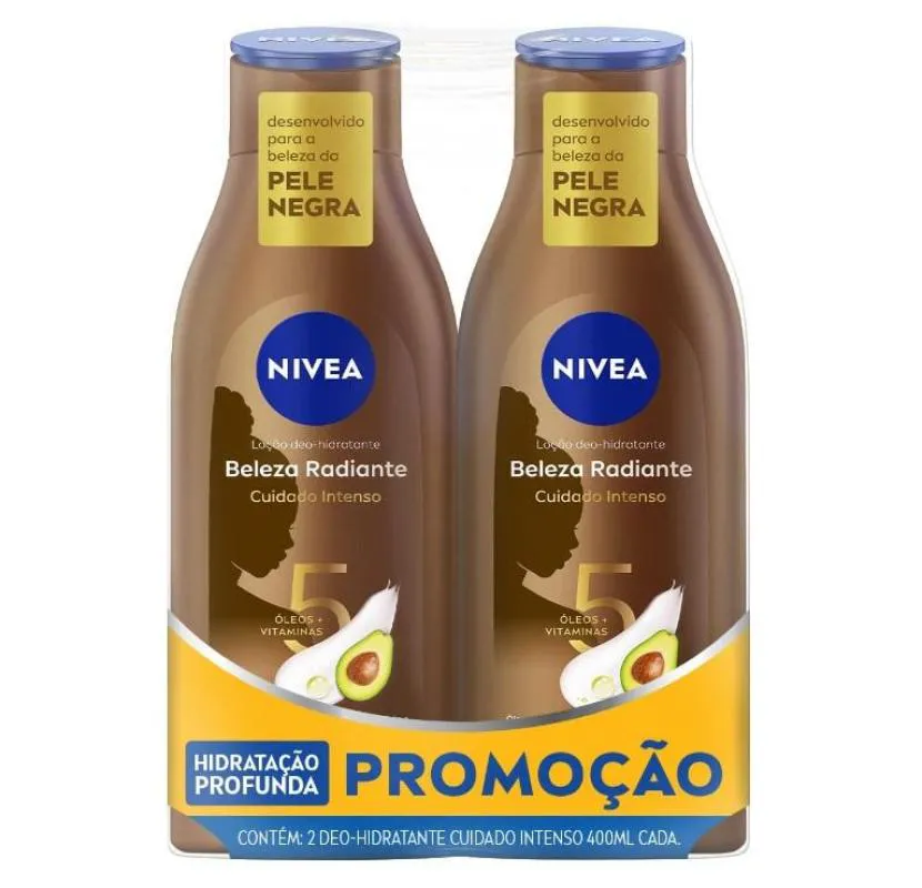 PACK HIDRATANTE NIVEA BELEZA RADIANTE 400ML COM 2 UNIDADES