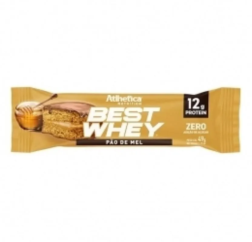 BEST WHEY BAR (62G) - VENCIMENTO 15/07/2025 - SABOR: PãO DE MEL (49G)