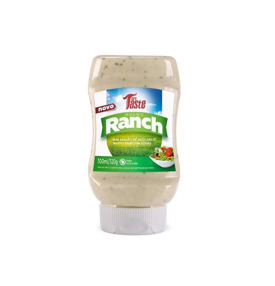 MOLHO BAIXO SóDIO E BAIXA CALORIA - SABORES - SABOR: MOLHO RANCH (300ML)