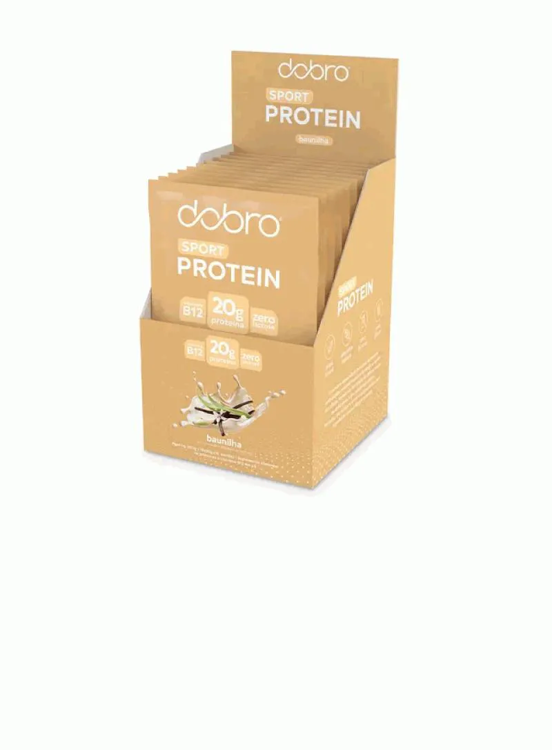 SPORT PROTEIN DOBRO (DISPLAY 10 SACHêS 30G) - SABOR: BAUNILHA