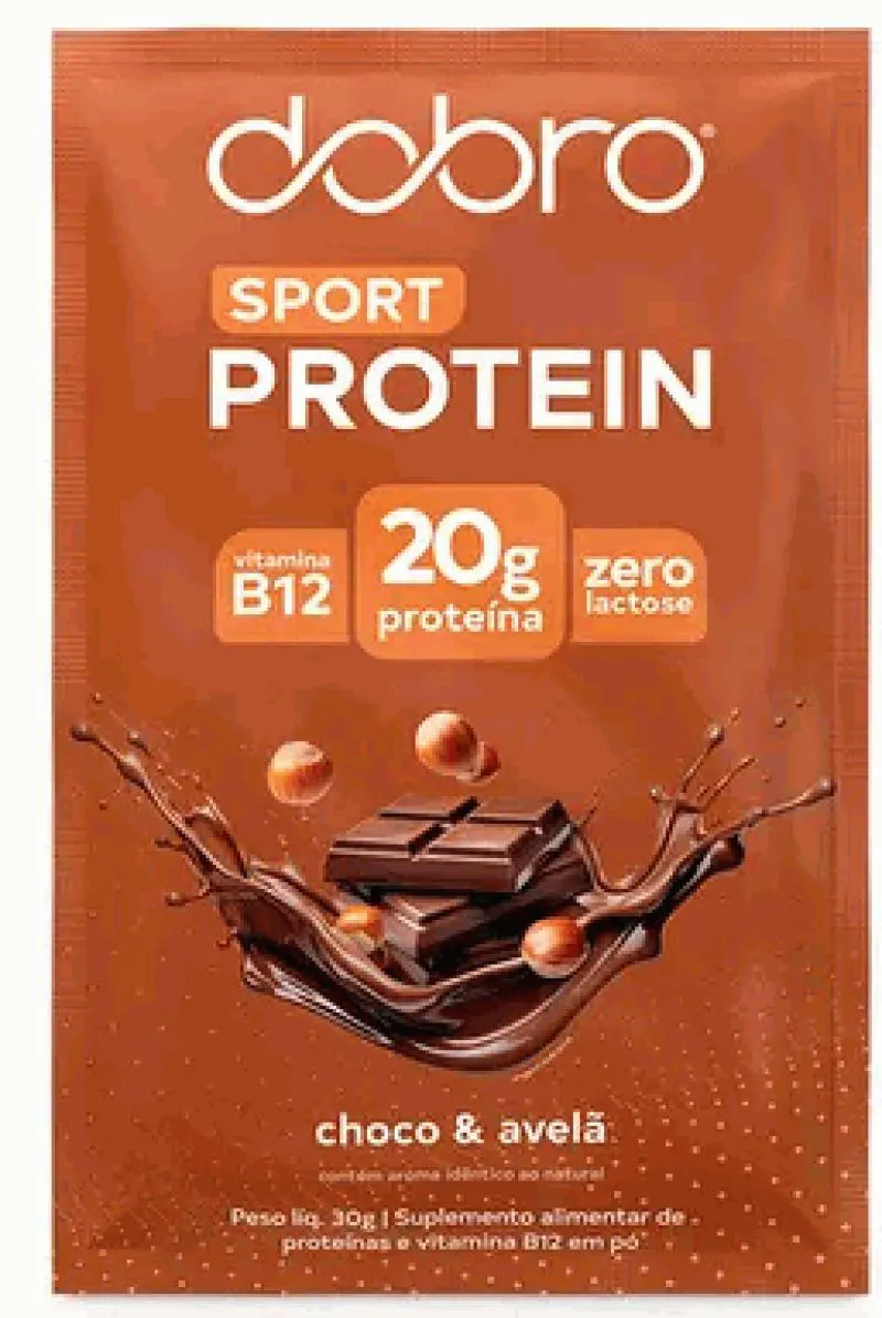 SPORT PROTEIN DOBRO SACHê (30G) - SABOR: CHOCOLATE C/ AVELã