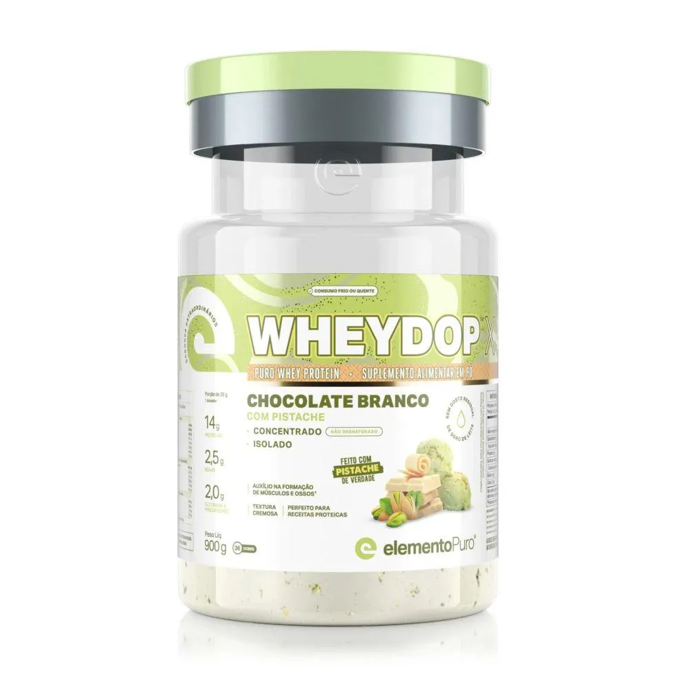 WHEYDOP-X (900G) - SABOR: CHOCOLATE BRANCO C/ PISTACHE
