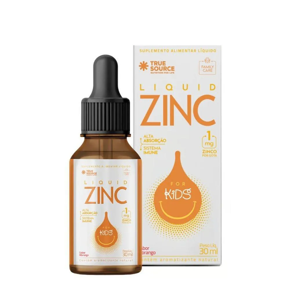 ZINC LíQUIDO TRUE SOURCE MORANGO 30ML