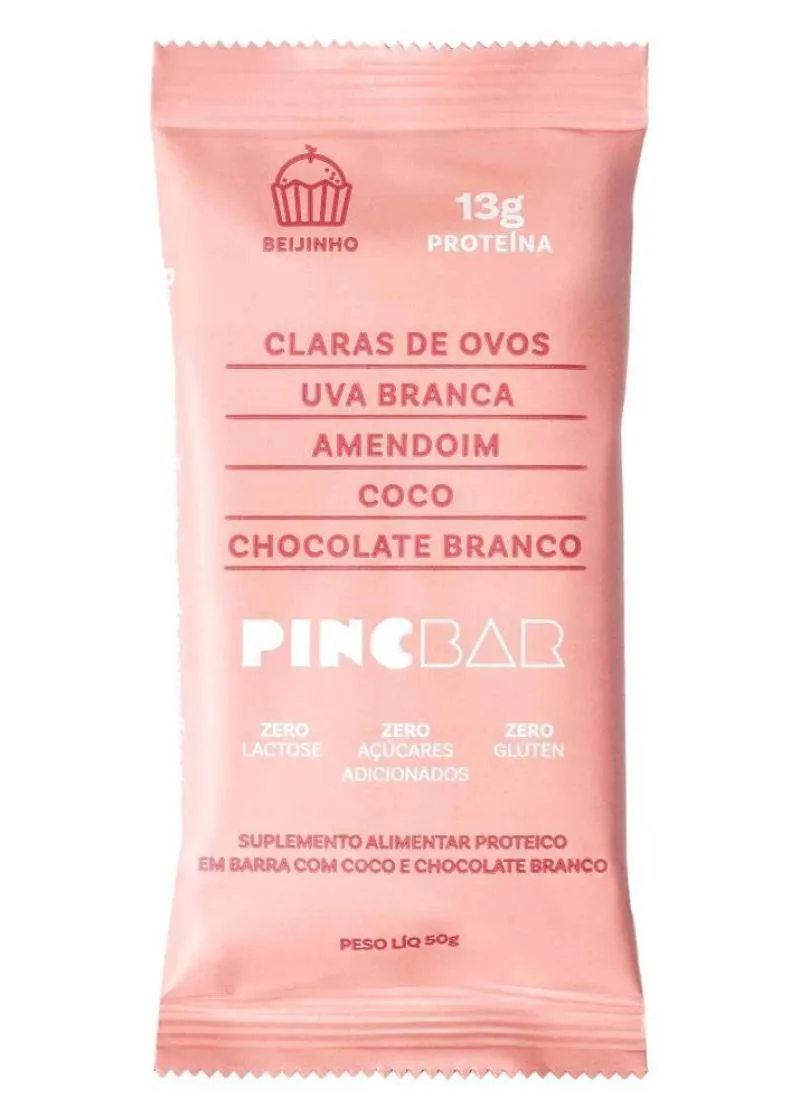 BARRA PROTEíNA PINCBAR BEIJINHO 50G